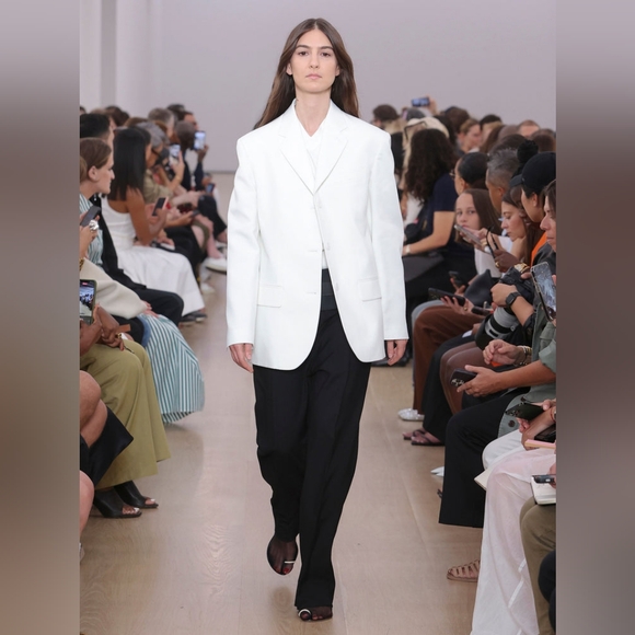 Proenza Schouler Jackets & Blazers - PROENZA SCHOULER Runway Sandis White Blazer Jacket Cotton Viscose US 10 Org$2290